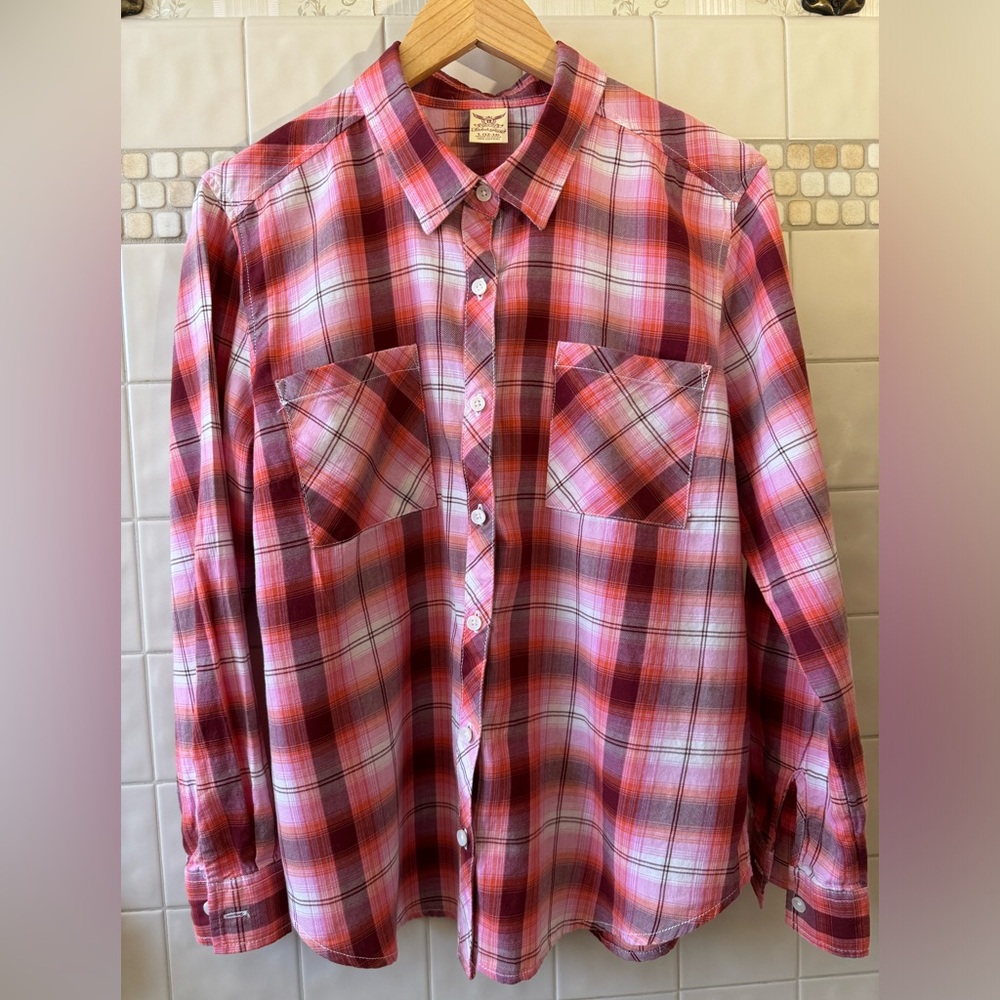 Faded Glory Button Down Shirt Sz L(12-14)